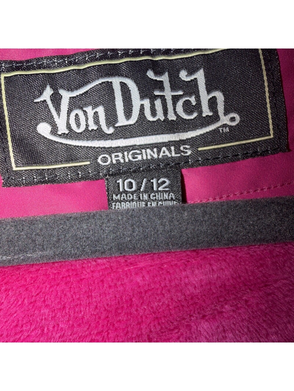 Von Dutch KIDS 10/12 Pink Windbreaker Rhinestone Jacket. - Picture 5 of 7